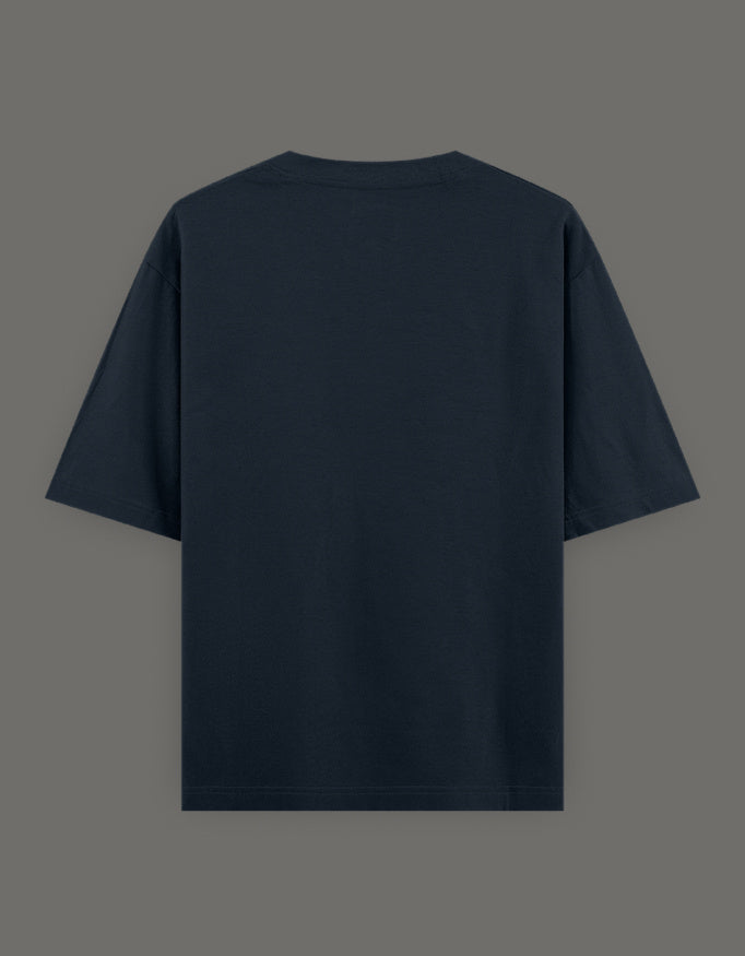 "Tin Brother Wild West Cowboy Dog Oversized Graphic T-Shirt – Back View Oversized Drop Shoulder Premium Cotton Tee"