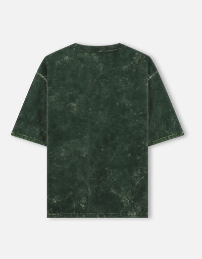 Back View – Acid Washed Oversized Unisex T-Shirt by Tin Brother | 240 GSM Cotton
