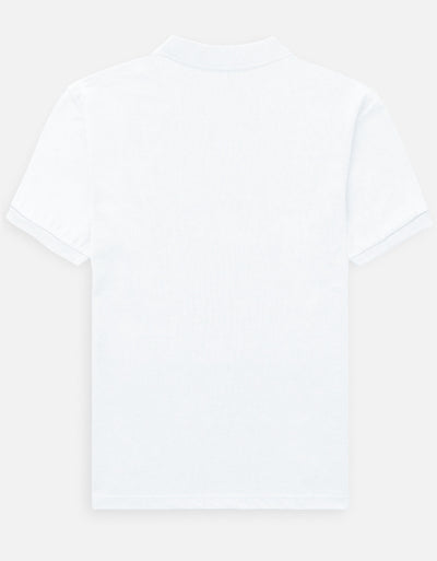 Back Look – Tin Brother White Polo T-Shirt | Smart Fit | Bio-Washed Cotton