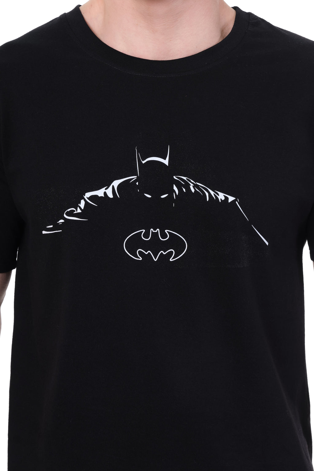 Close-up texture of Tin Brother bio-washed cotton fabric in black