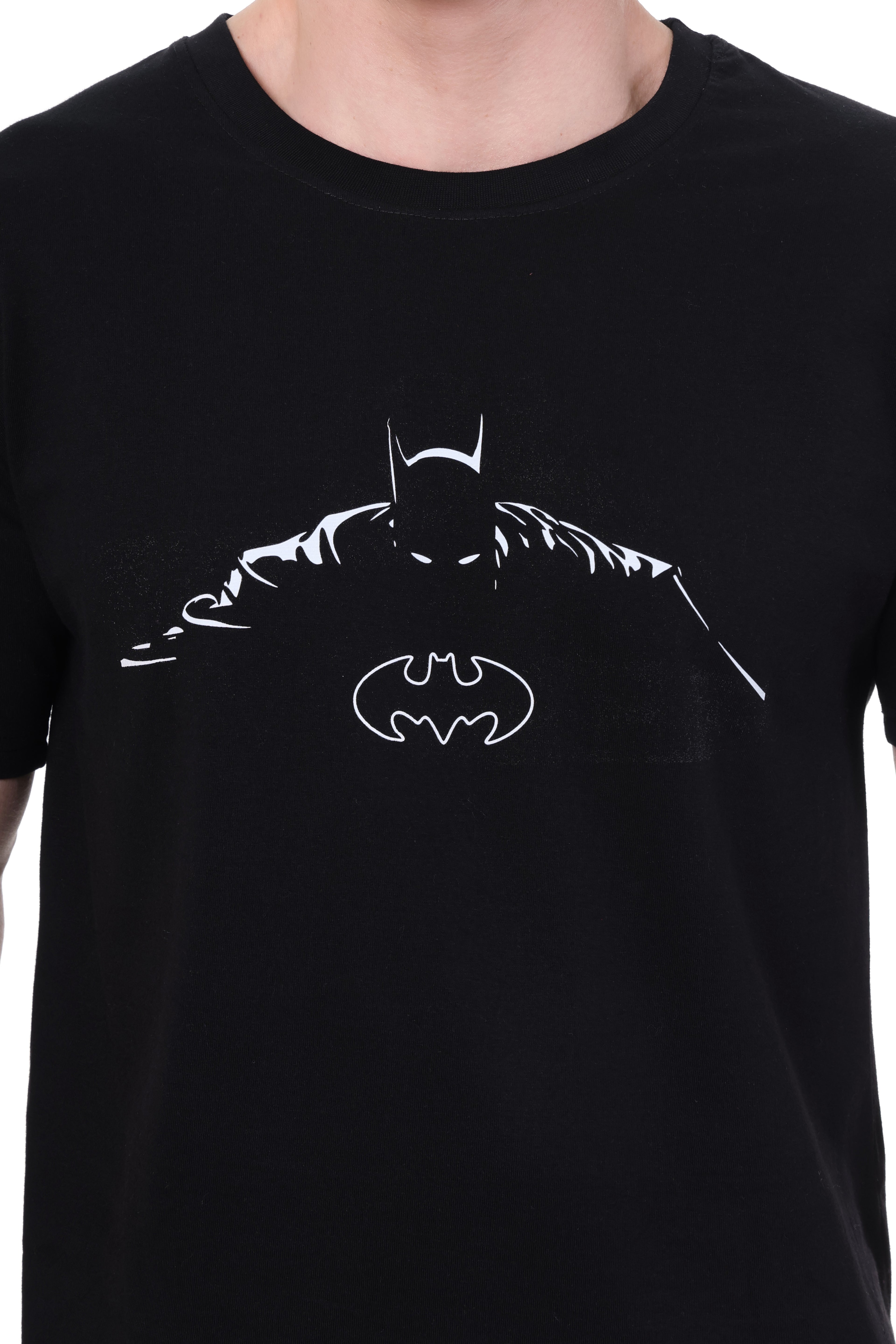 Close-up texture of Tin Brother bio-washed cotton fabric in black