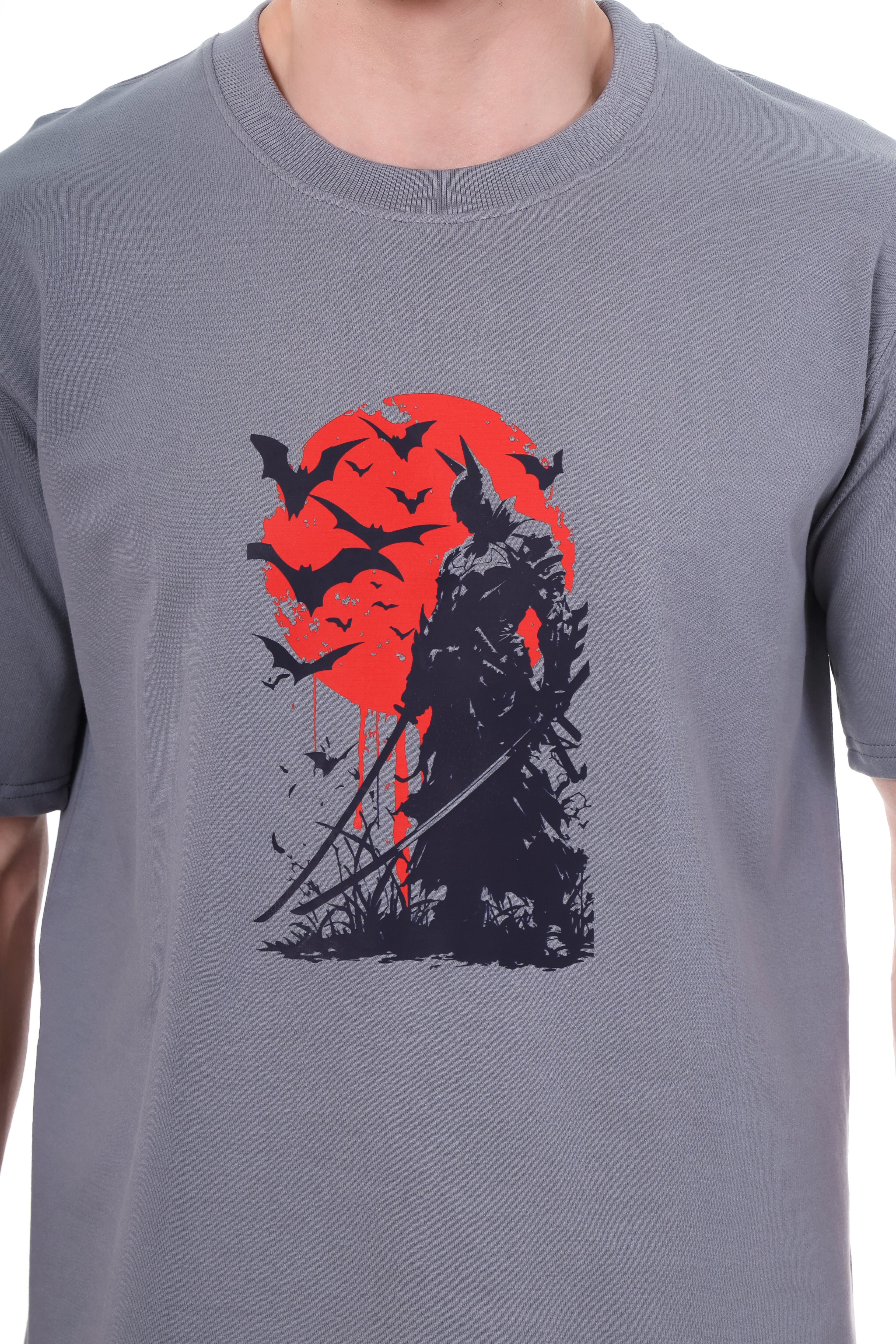 Close-up texture of Tin Brother 240 GSM French terry cotton in grey