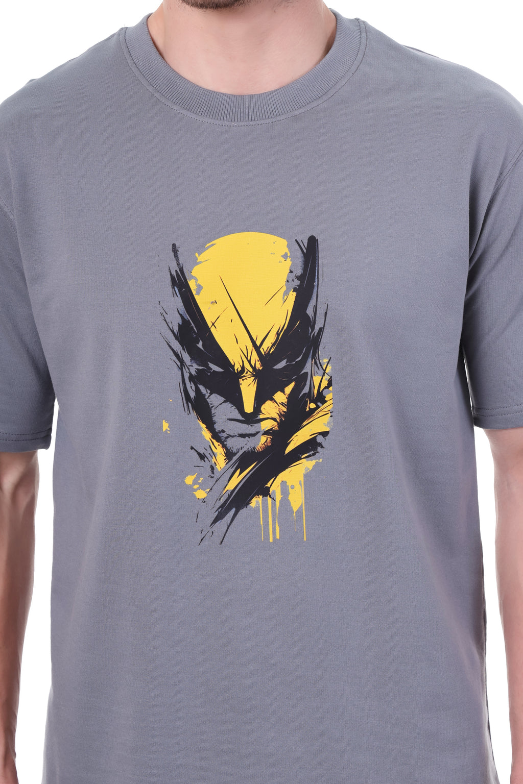 Close-up texture of grey French terry cotton fabric – 240 GSM soft breathable knit