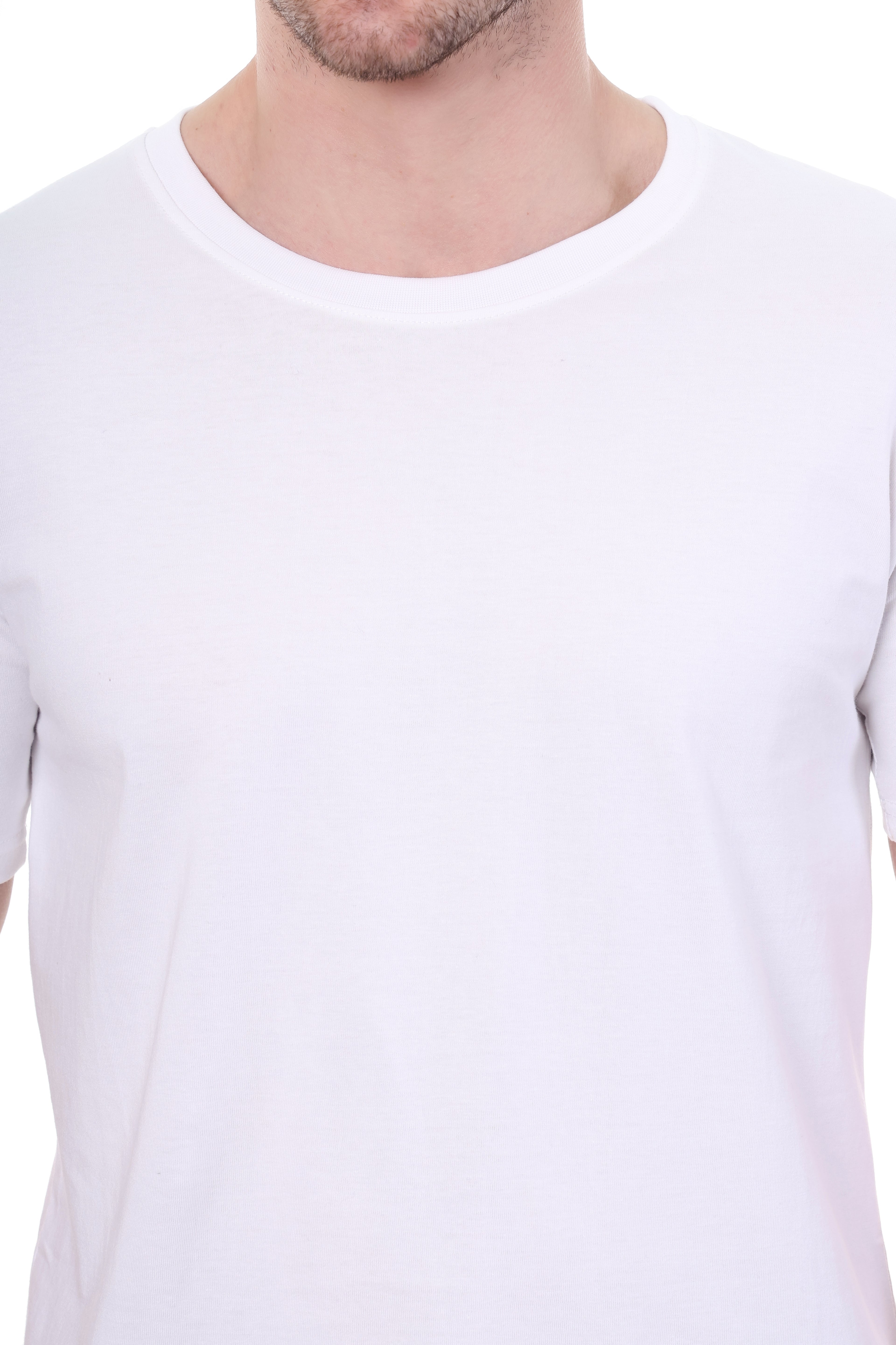 Close-up texture of 220 GSM bio-washed cotton fabric in pure white color